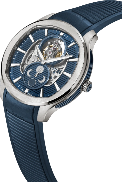 Piaget,Polo 44mm,44mm,Titanium,Blue,Handwound,Moonphase,Tourbillon,G0A49080