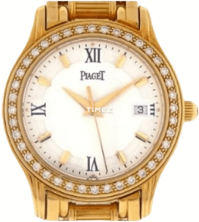 Piaget,Polo 26mm,26mm,Yellow Gold,White,Automatic,Day,Sapphire,Crystal Glass,G0A21500