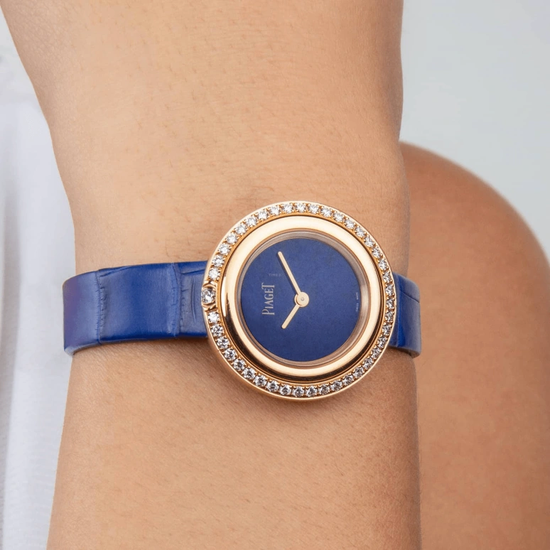 Piaget,Possession 29mm,29mm,Rose Gold,Blue,Quartz,In-house Caliber,Sapphire,Crystal Glass,G0A44186