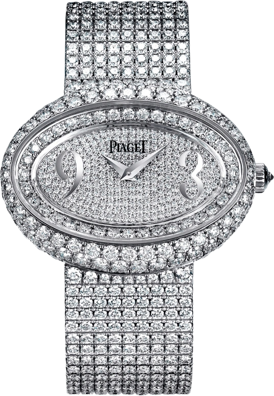 Piaget,Limelight 40x31mm,40x31mm,White Gold,Silver,Quartz,In-house Caliber,Sapphire,Crystal Glass,G0A32105