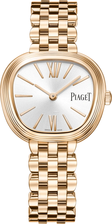 Piaget,Sixtie 29mm,29mm,Rose Gold,Silver,Quartz,In-house Caliber,Sapphire,G0A50302