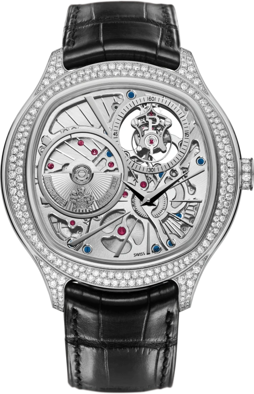 Piaget,Polo 46mm,46mm,White Gold,Skeleton,White,Automatic,Tourbillon,Sapphire,Crystal Glass,G0A40525