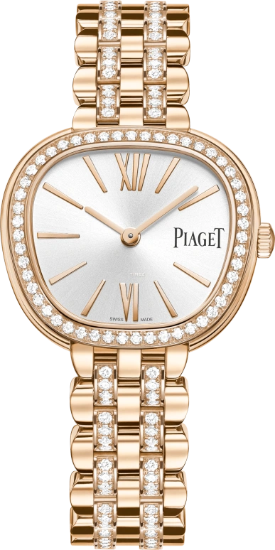 Piaget,Sixtie 29mm,29mm,Rose Gold,White,Quartz,In-house Caliber,Sapphire,Crystal Glass,G0A50303