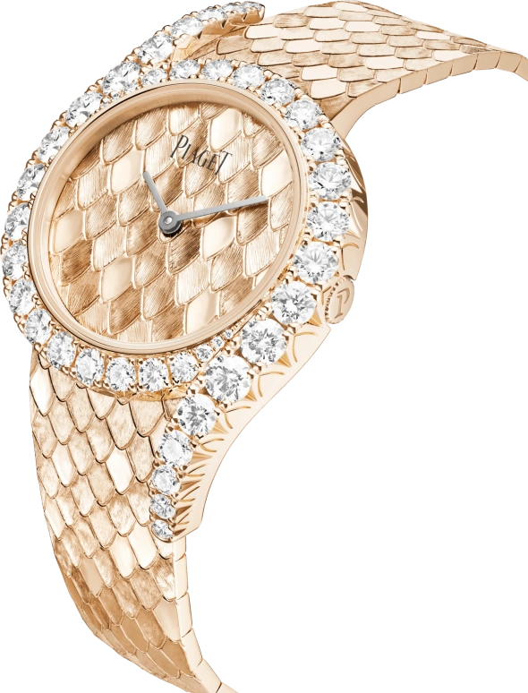 Piaget,Other 32mm,32mm,Rose Gold,Gold,Automatic,Sapphire,Crystal Glass,Round,G0A47182