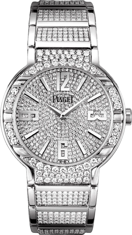 Piaget,Polo 38mm,38mm,White Gold,Silver,Sapphire,Crystal Glass,Setting,Diamonds,G0A26026