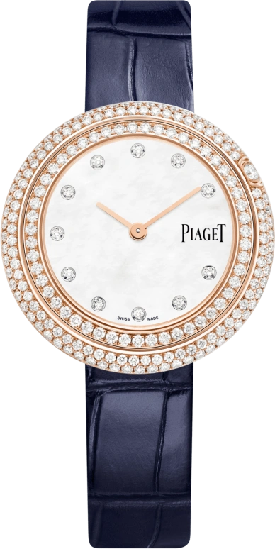 Piaget,Possession 34mm,34mm,Rose Gold,Silver White,Quartz,In-house Caliber,Sapphire,Crystal Glass,G0A45092