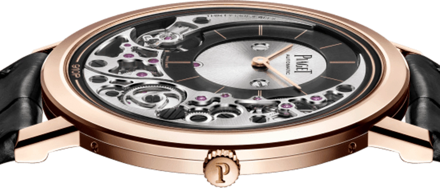 Piaget,Altiplano 41mm,41mm,Rose Gold,Black,Silver,Automatic,In-house Caliber,Sapphire,Crystal Glass,G0A43120