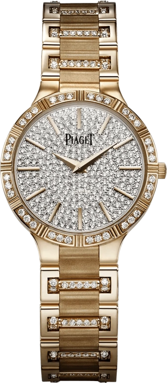 Piaget,Jewellery 28mm,28mm,Rose Gold,Silver White,Quartz,In-house Caliber,Sapphire,Crystal Glass,G0A37053