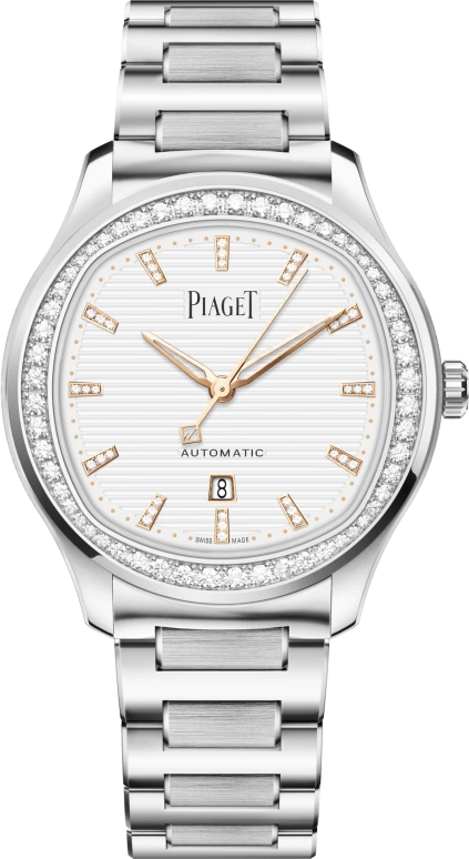 Piaget,Polo 36mm,36mm,Stainless Steel,Rose,White,Automatic,Day,40hours,G0A46019