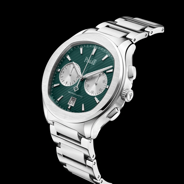 Piaget,Polo 42.40mm,42.40mm,Stainless Steel,Green,Automatic,Chronograph,Day,G0A49024