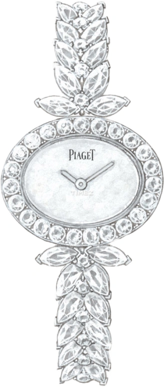 Piaget,High Jewellery 0mm,0mm,White Gold,White,Quartz,In-house Caliber,Sapphire,Crystal Glass,G0A41268