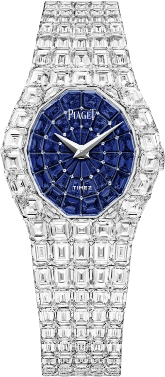 Piaget,High Jewellery 21x24mm,21x24mm,White Gold,In-house Caliber,Sapphire,Crystal Glass,Setting,Sapphire,G0A45140