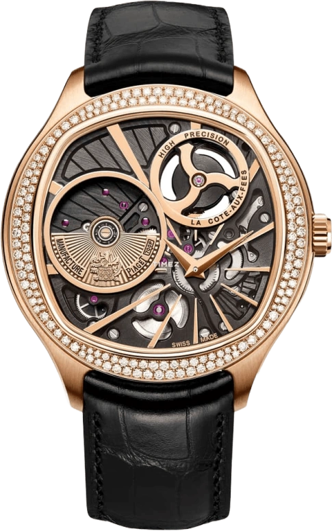 Piaget,Polo 46.50mm,46.50mm,Rose Gold,Sapphire,Crystal Glass,Setting,Diamonds,G0A44037