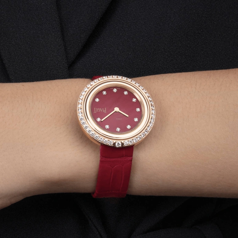 Piaget,Possession 29mm,29mm,Rose Gold,Red,In-house Caliber,Sapphire,Crystal Glass,G0A44086