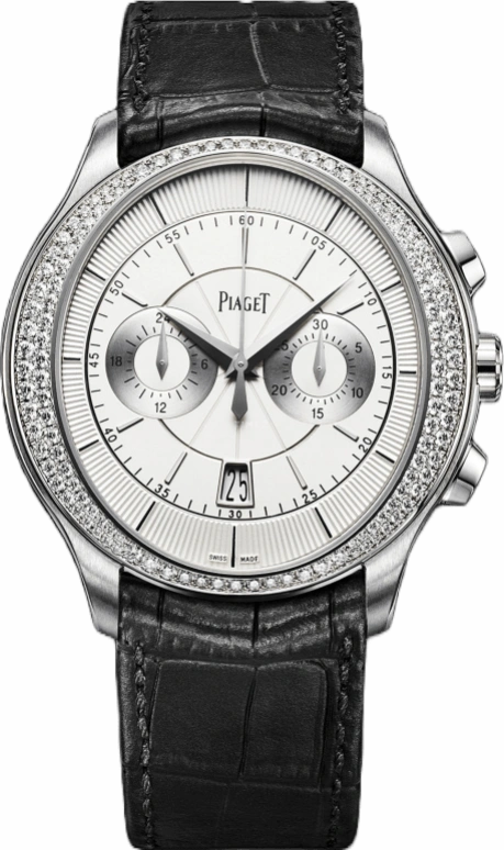 Piaget,Gouverneur 43mm,43mm,White Gold,Silver,Automatic,Chronograph,Day,Dule Time,G0A37113