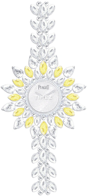 Piaget,High Jewellery 0mm,0mm,White Gold,White,Quartz,In-house Caliber,Sapphire,Crystal Glass,G0A44281