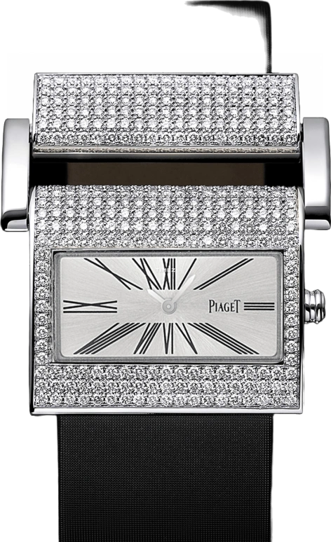 Piaget,Limelight 36x40mm,36x40mm,White Gold,Silver,In-house Caliber,Sapphire,Crystal Glass,Rectangular,G0A34048