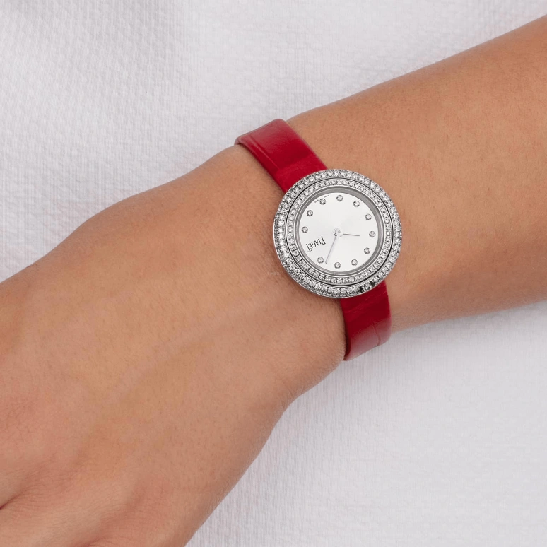 Piaget,Possession 29mm,29mm,White Gold,Silver White,Quartz,In-house Caliber,Sapphire,Crystal Glass,G0A44285