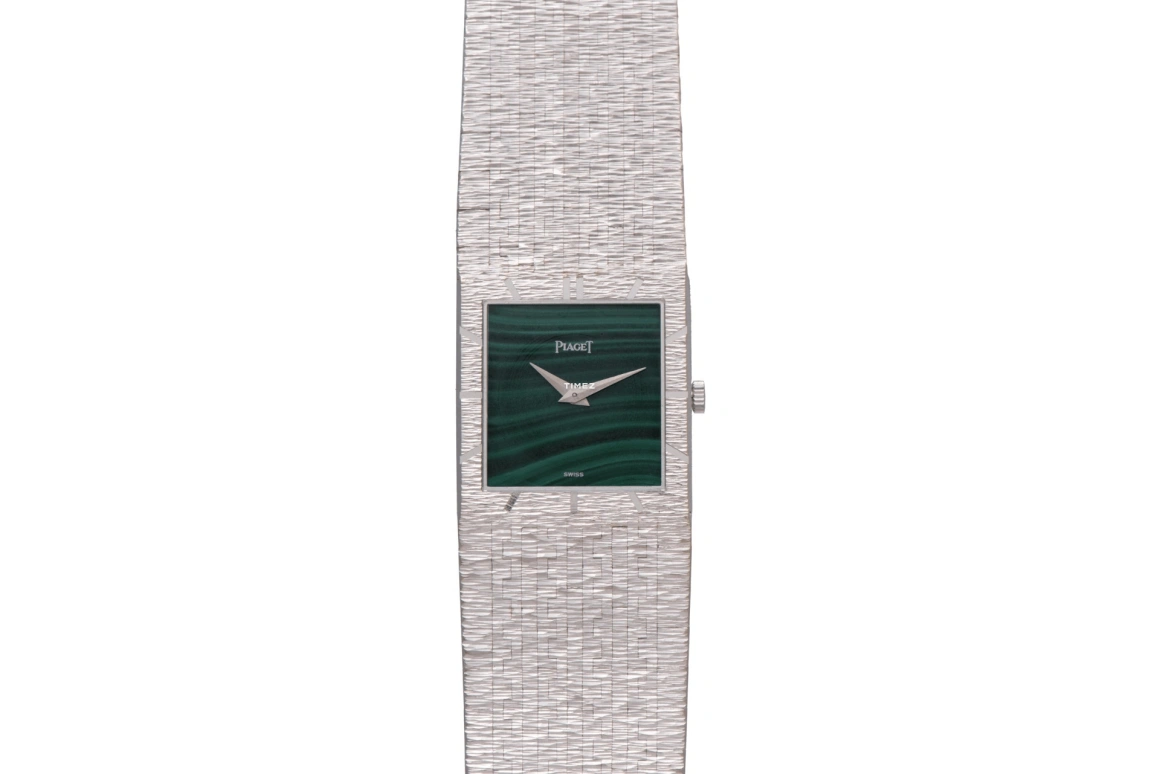 Piaget,Other 23x23mm,23x23mm,White Gold,Green,Handwound,In-house Caliber,Sapphire,Crystal Glass,Lil Nas X,40991653,40991653/AS09073
