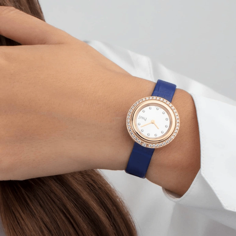 Piaget,Possession 34mm,34mm,Rose Gold,Silver White,Quartz,In-house Caliber,Sapphire,Crystal Glass,G0A44292