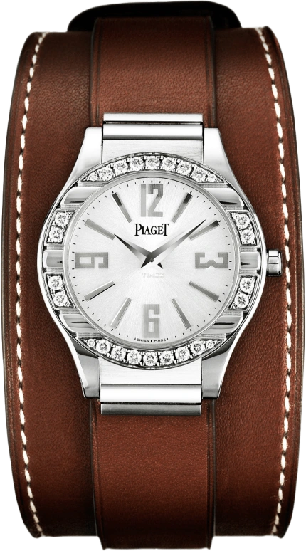 Piaget,Polo 28mm,28mm,White Gold,Silver,Silver White,Quartz,In-house Caliber,Sapphire,Crystal Glass,G0A32041