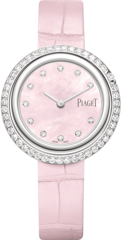 Piaget,Possession 34mm,34mm,White Gold,Pink,Quartz,In-house Caliber,Sapphire,Crystal Glass,G0A45074