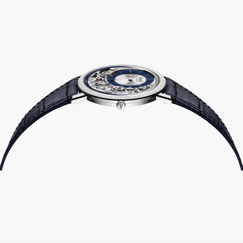 Piaget,Altiplano 41mm,41mm,White Gold,Silver,Blue,Automatic,In-house Caliber,Sapphire,Crystal Glass,G0A45121