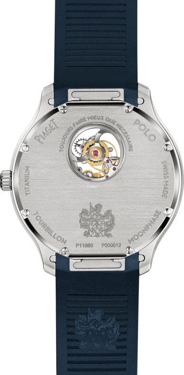 Piaget,Polo 44mm,44mm,Titanium,Blue,Handwound,Moonphase,Tourbillon,G0A49080