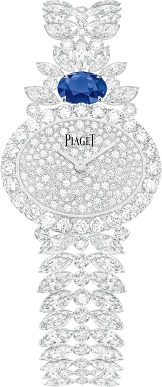 Piaget,Jewellery 27x21mm,27x21mm,White Gold,In-house Caliber,Sapphire,Crystal Glass,Setting,Diamonds,G0A46028