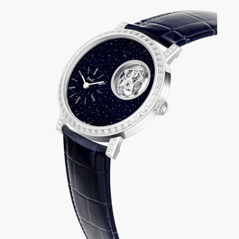 Piaget,Altiplano 38mm,38mm,White Gold,Blue,Handwound,Tourbillon,In-house Caliber,G0A46035