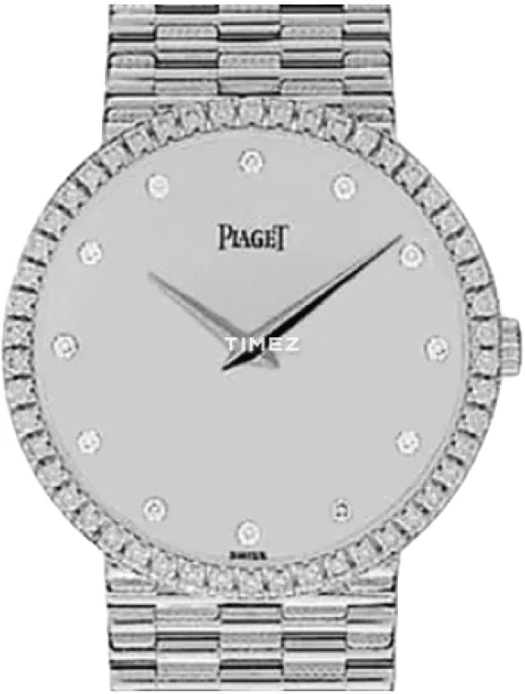Piaget,Other 30mm,30mm,White Gold,Grey,Quartz,Sapphire,Crystal Glass,Round,G0A06105