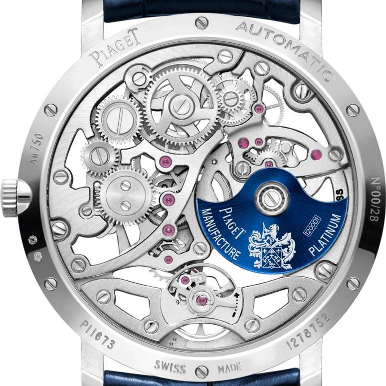 Piaget,Altiplano 38mm,38mm,White Gold,Skeleton,Automatic,In-house Caliber,Sapphire,Crystal Glass,G0A47127