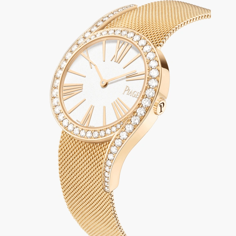 Piaget,Limelight 32mm,32mm,Rose Gold,Silver White,Automatic,In-house Caliber,Sapphire,Crystal Glass,G0A45213
