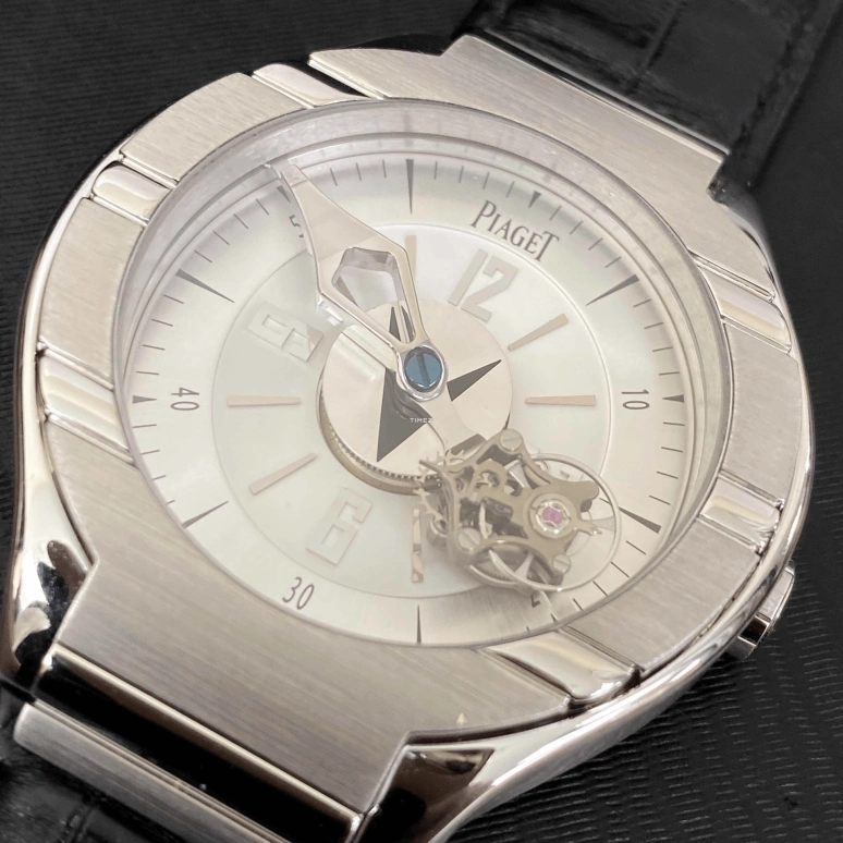Piaget,Polo 45mm,45mm,White Gold,Silver,Handwound,Tourbillon,80hours,G0A31123