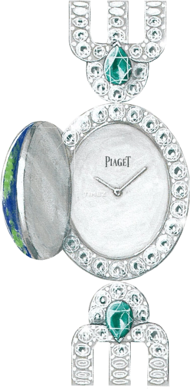 Piaget,High Jewellery 0mm,0mm,White Gold,White,Quartz,In-house Caliber,Sapphire,Crystal Glass,G0A41265