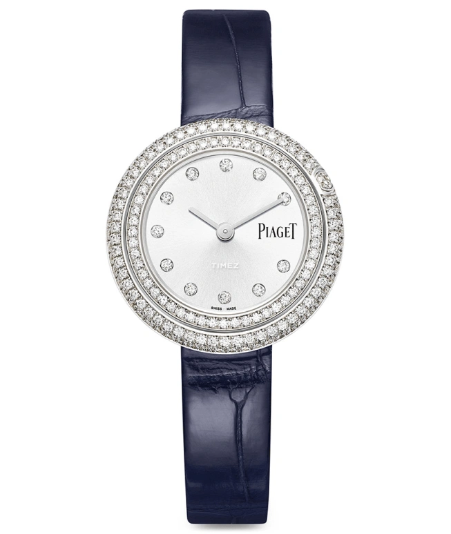 Piaget,Possession 34mm,34mm,White Gold,Silver,Quartz,In-house Caliber,Sapphire,Crystal Glass,G0A43095
