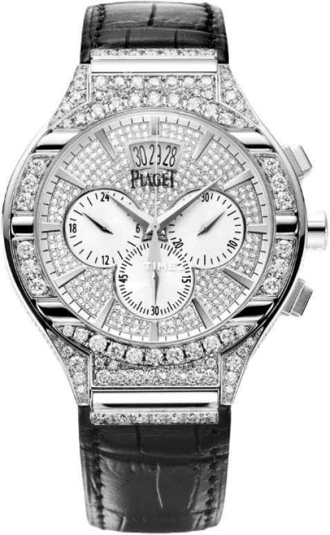 Piaget,Polo 43mm,43mm,White Gold,Silver White,Automatic,Chronograph,Day,G0A33038