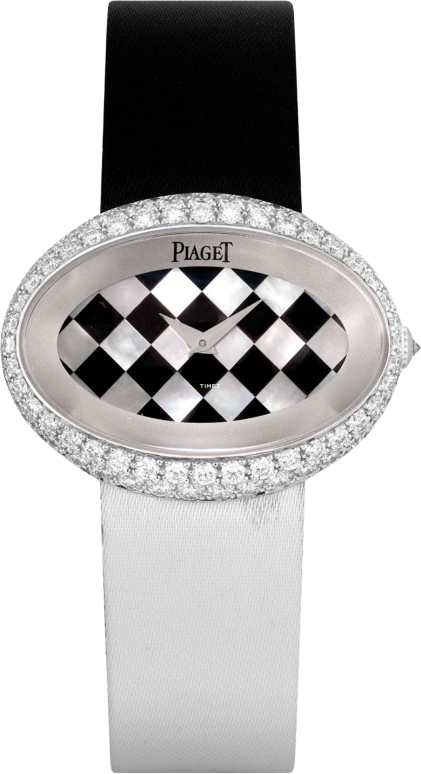 Piaget,Limelight 40mm,40mm,White Gold,White,Black,Automatic,Sapphire,Crystal Glass,Oval,G0A30058