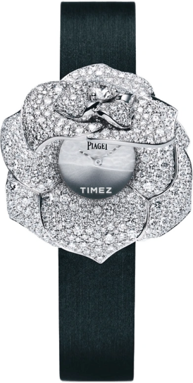 Piaget,High Jewellery 35mm,35mm,White Gold,Silver White,Quartz,In-house Caliber,Sapphire,Crystal Glass,G0A37180