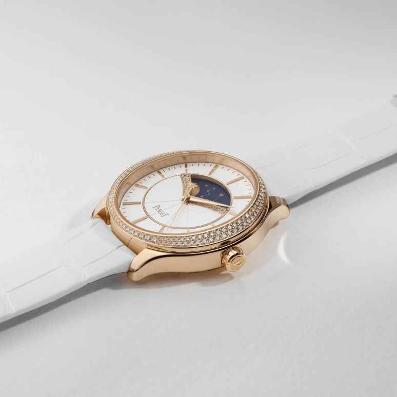 Piaget,Limelight 36mm,36mm,Rose Gold,White,Automatic,Moonphase,In-house Caliber,G0A40123