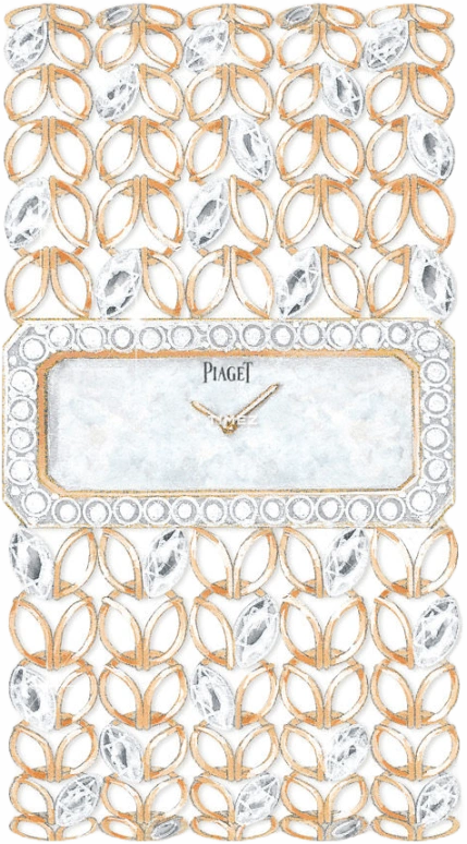 Piaget,High Jewellery 0mm,0mm,Rose Gold,White,Quartz,In-house Caliber,Sapphire,Crystal Glass,G0A41241