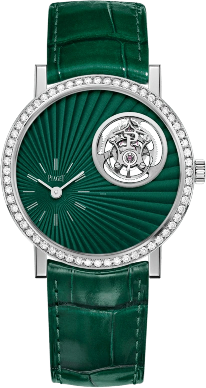 Piaget,Altiplano 38mm,38mm,White Gold,Green,Handwound,In-house Caliber,Sapphire,Crystal Glass,G0A46952