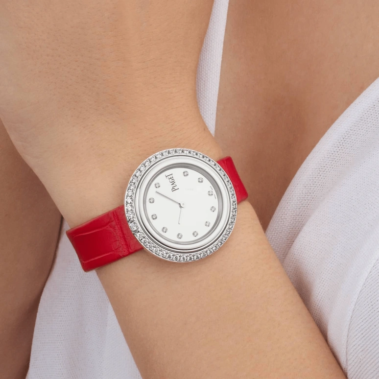Piaget,Possession 34mm,34mm,White Gold,Silver White,Quartz,In-house Caliber,Sapphire,Crystal Glass,G0A44294