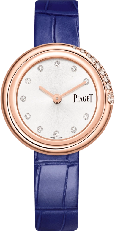 Piaget,Possession 34mm,34mm,Rose Gold,Silver White,Quartz,In-house Caliber,Sapphire,Crystal Glass,G0A45072