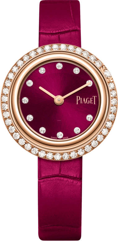 Piaget,Possession 34mm,34mm,Rose Gold,Red,In-house Caliber,Sapphire,Crystal Glass,G0A44096