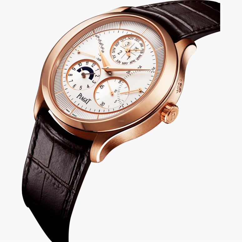 Piaget,Gouverneur 43mm,43mm,Pink Gold,Silver,Automatic,Perpetual Calendar,Month,Date,Day,81hours,In-house Caliber,G0A40018