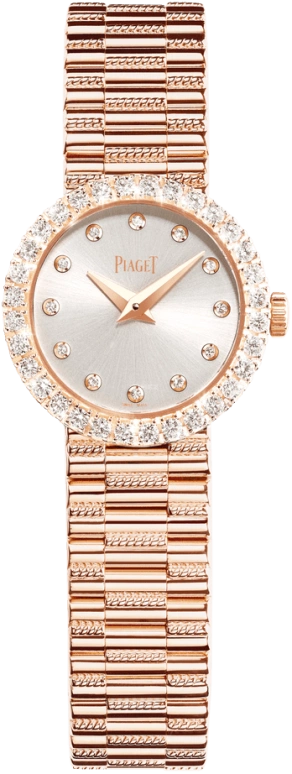 Piaget,Tradition 19mm,19mm,Rose Gold,Silver,Quartz,In-house Caliber,Sapphire,Crystal Glass,G0A42048
