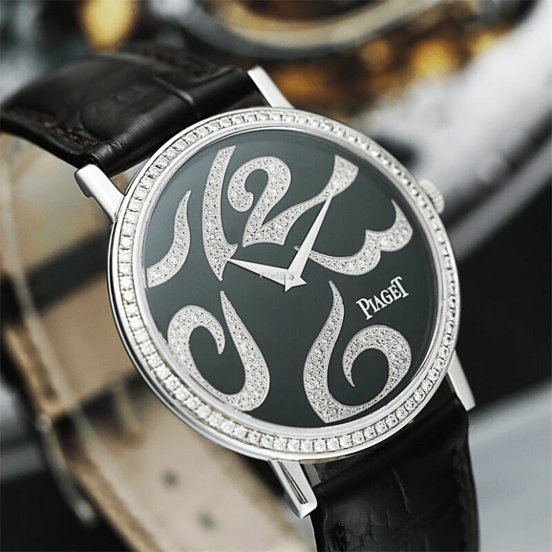 Piaget,Altiplano 38mm,38mm,White Gold,Black,Handwound,Sapphire,Crystal Glass,Round,G0A30021