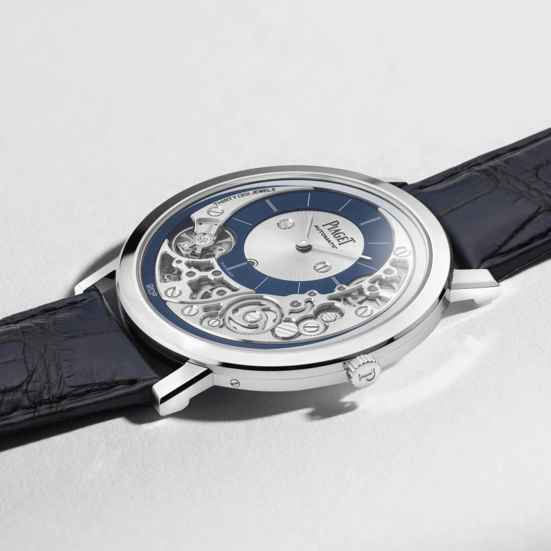 Piaget,Altiplano 41mm,41mm,White Gold,Skeleton,Automatic,In-house Caliber,Sapphire,Crystal Glass,G0A45123