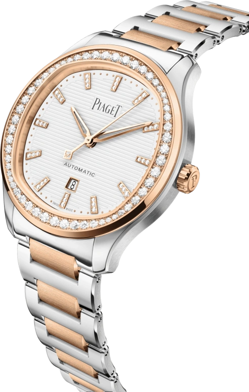 Piaget,Polo 36mm,36mm,Stainless Steel,Rose Gold,White,Automatic,Day,Sapphire,Crystal Glass,G0A48026